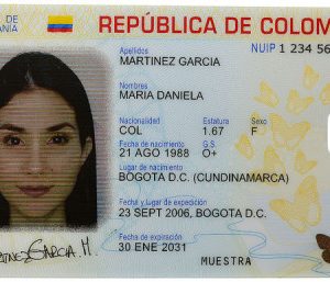 Colombian identity card