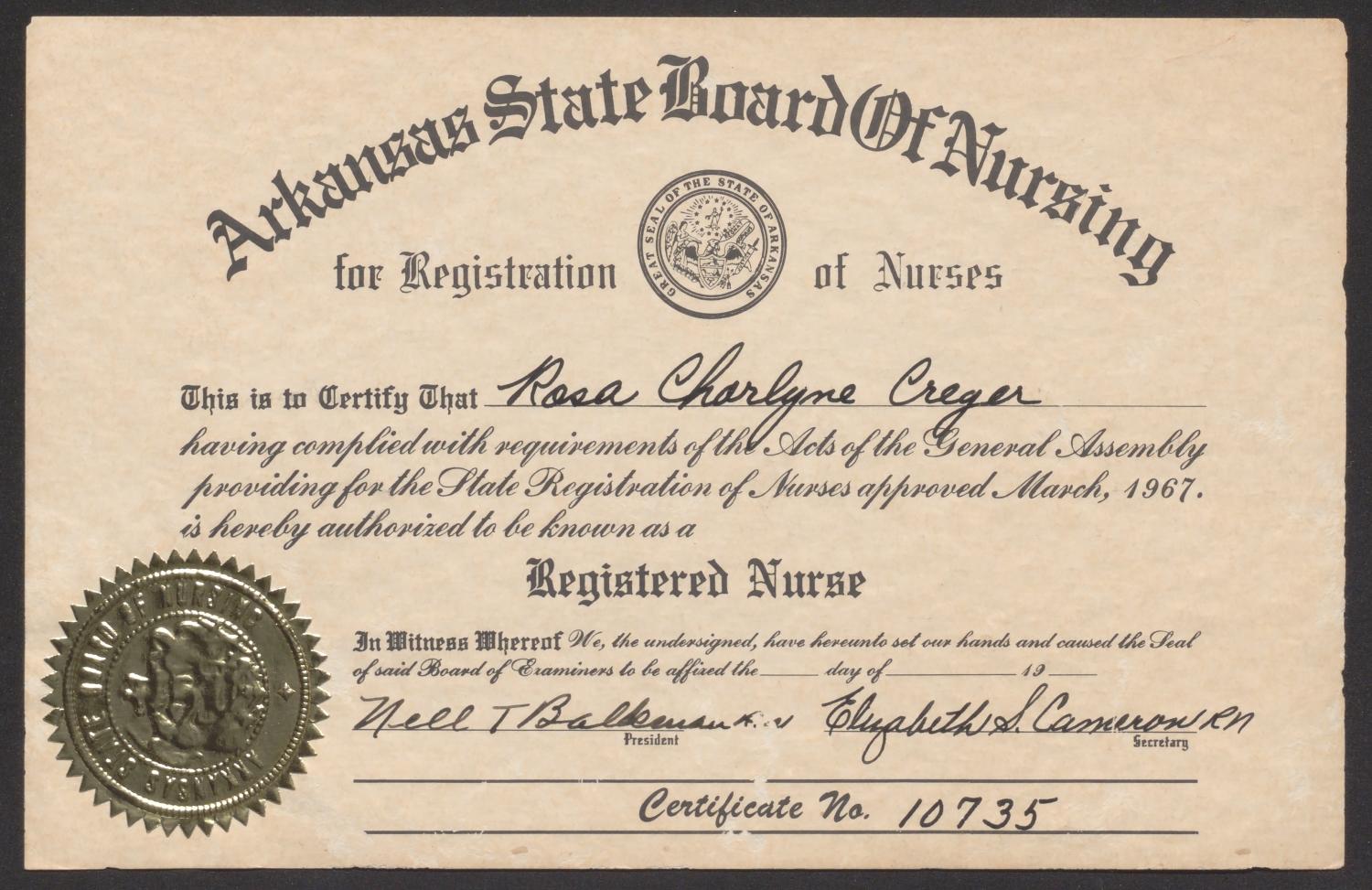 USA States Nursing Certificate
