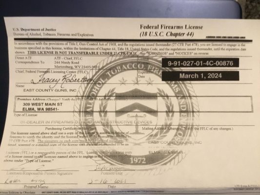 Federal Firearms Licenses
