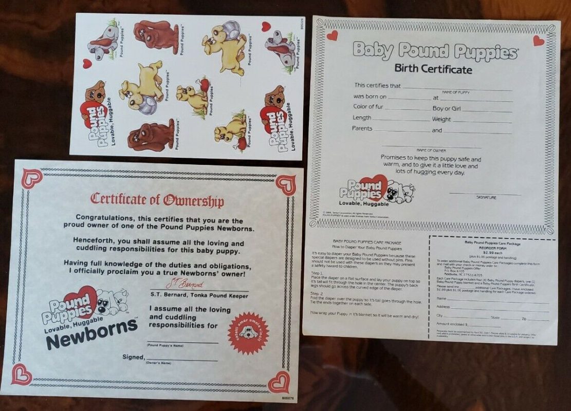 Buy Puppy Birth Certificates
